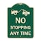 Signmission No Stopping Anytime W/ Tow Away Graphic Heavy-Gauge Aluminum Sign, 24" x 18", G-1824-23581 A-DES-G-1824-23581 - alternate 1